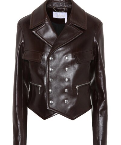 Chloe Classic Double-Breasted Leather Jacket