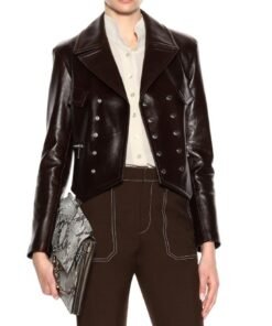 Chloe Classic Double-Breasted Leather Jacket