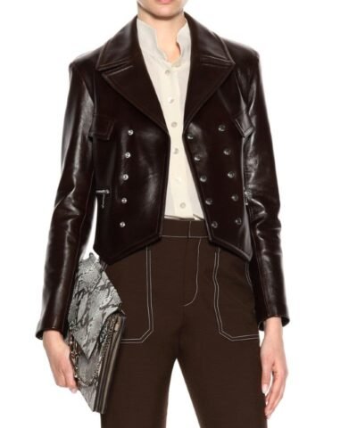 Chloe Classic Double-Breasted Leather Jacket