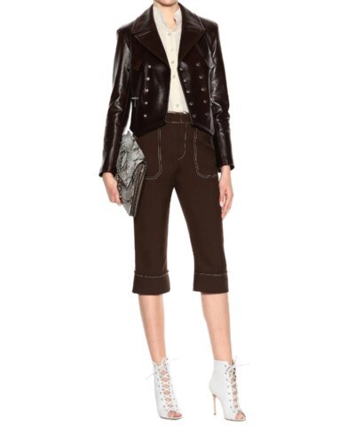 Chloe Classic Double-Breasted Leather Jacket