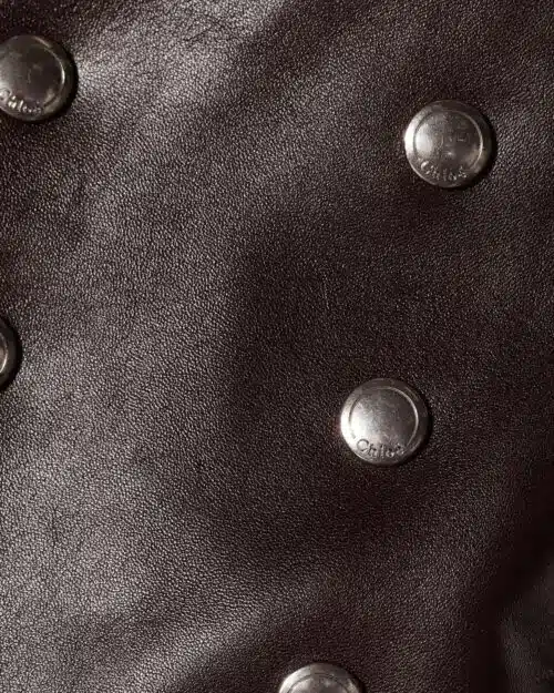 Chloe Classic Double-Breasted Leather Jacket