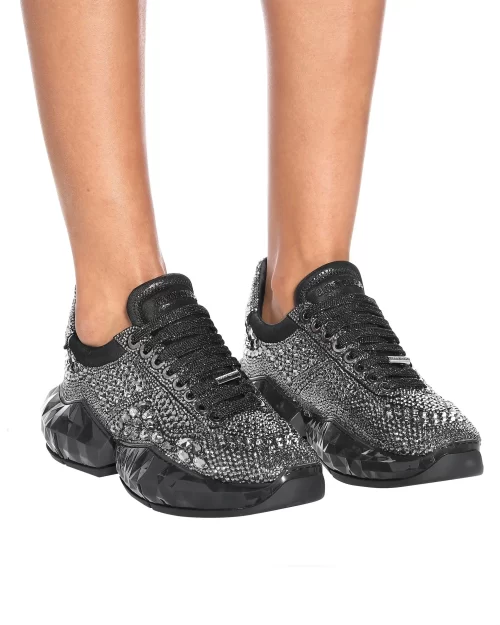 Jimmy Choo Diamond crystal-embellished sneakers.