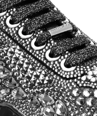 Jimmy Choo Diamond crystal-embellished sneakers.