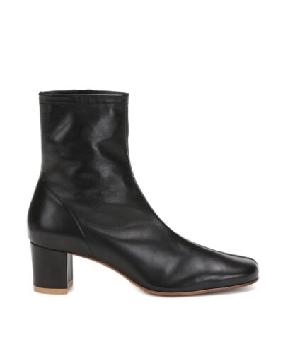By Far Sofia Leather Ankle Boots In Black