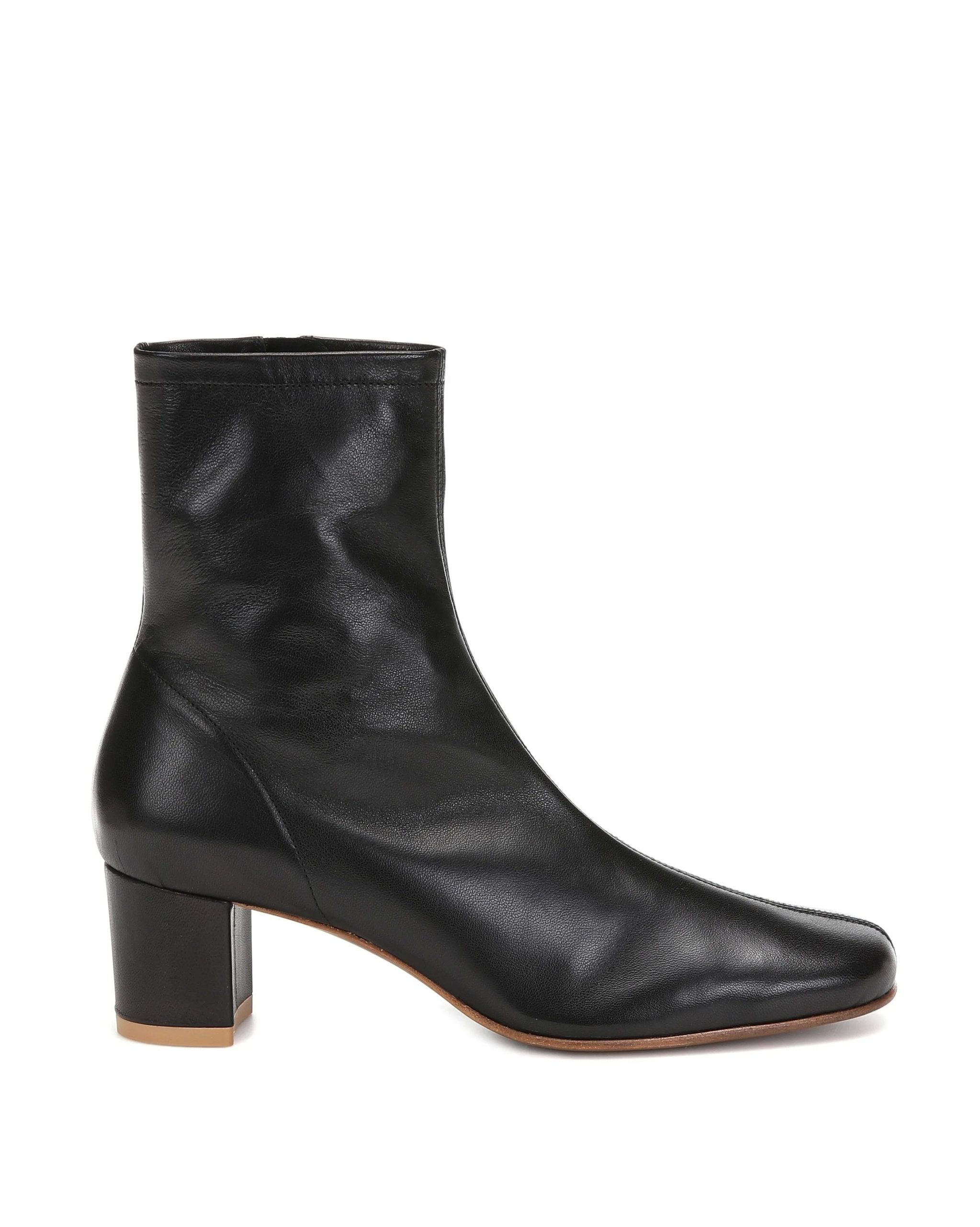 By Far Sofia Leather Ankle Boots In Black