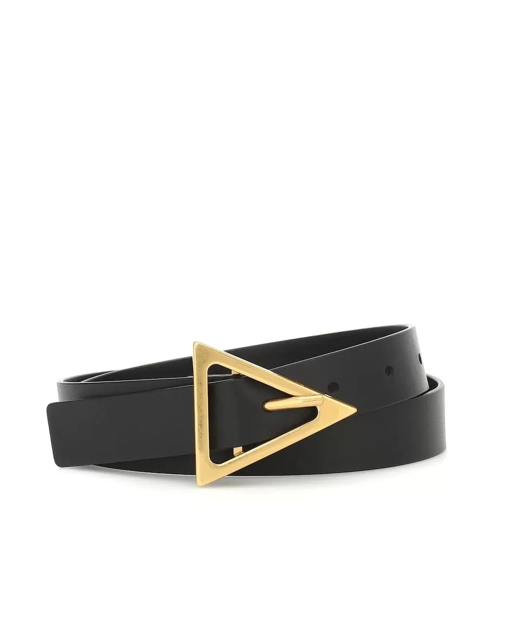 Bottega Veneta 2.0 cm Black Triangle-Buckle Leather Belt