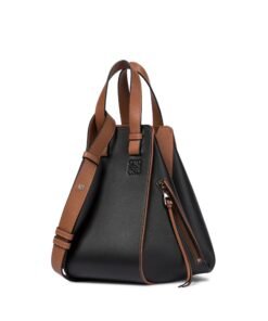Loewe Hammock Small Leather Shoulder Bag In Black Brown
