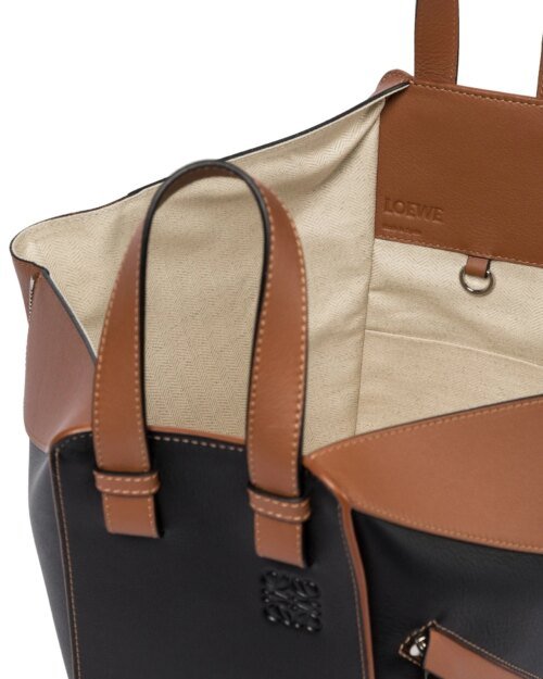 Loewe Hammock Small Leather Shoulder Bag In Black Brown