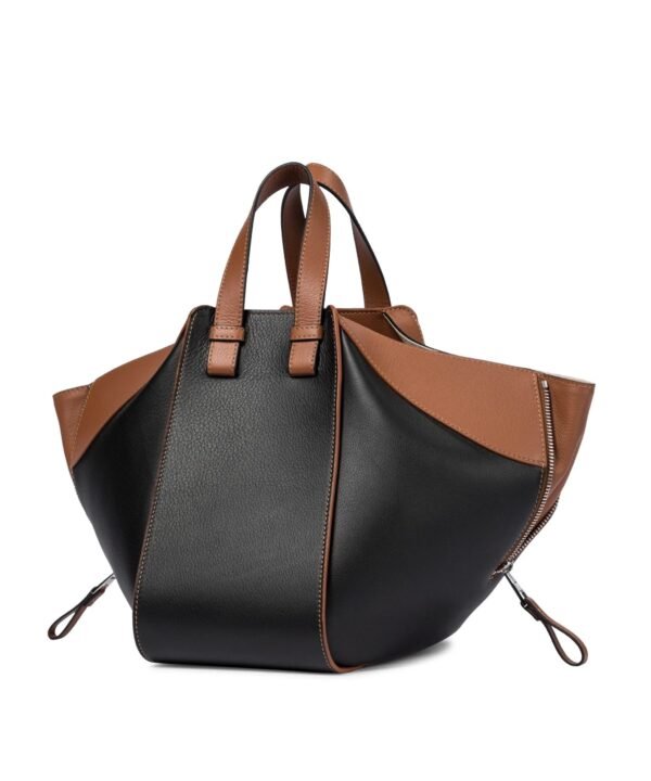 Loewe Hammock Small Leather Shoulder Bag In Black Brown