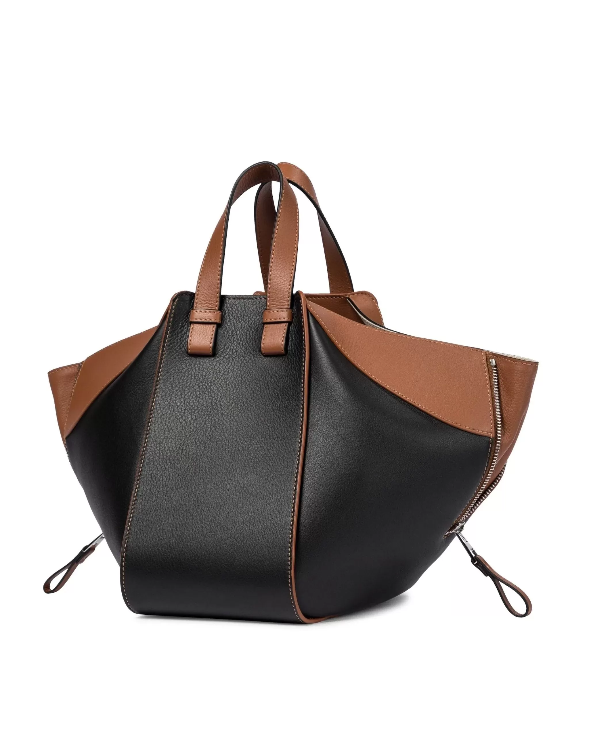 Loewe Hammock Small Leather Shoulder Bag In Black Brown