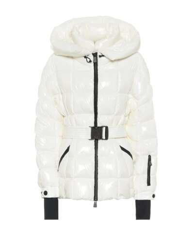 Moncler Grenoble Salle Shiny Nylon Belted Ski Jacket