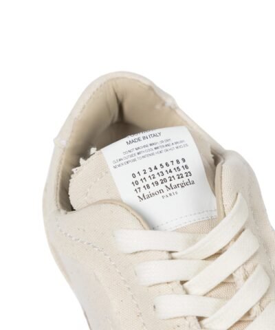 Maison Margiela Replica Suede And Leather Sneakers, Beige