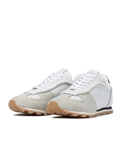 Maison Margiela Replica Suede And Leather Sneakers, Off-White