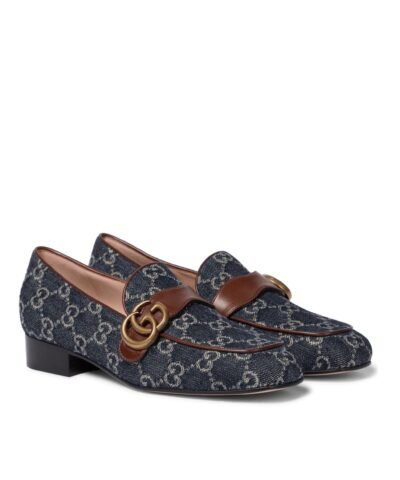 Gucci Marmont GG Medallion Denim Loafers
