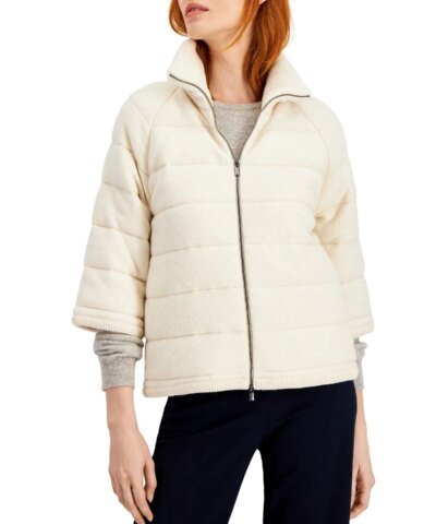 Marella Cromo 3/4-Sleeve Quilted Coat