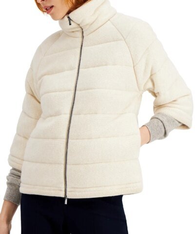 Marella Cromo 3/4-Sleeve Quilted Coat