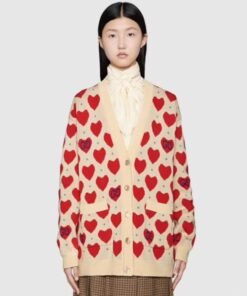 Gucci Women's Gucci Les Pommes Cotton Heart Sweater