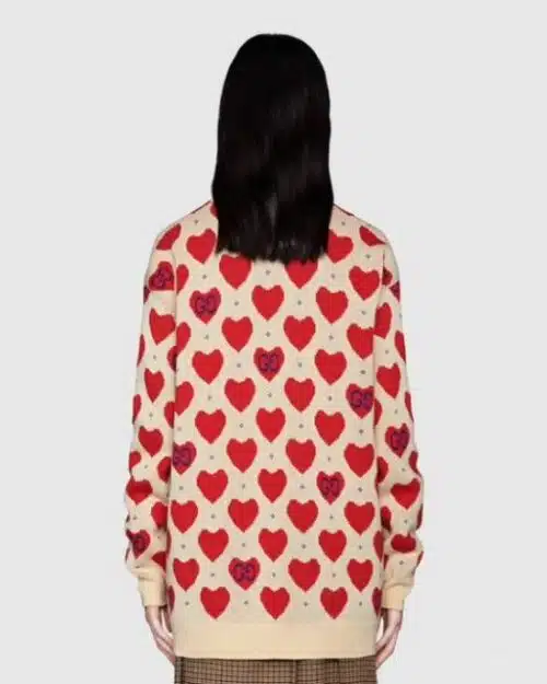 Gucci Women's Gucci Les Pommes Cotton Heart Sweater