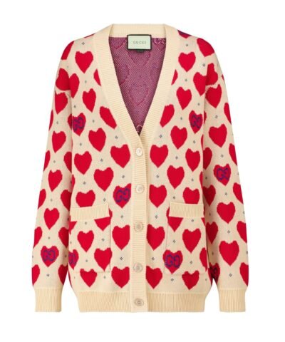Gucci Women's Gucci Les Pommes Cotton Heart Sweater