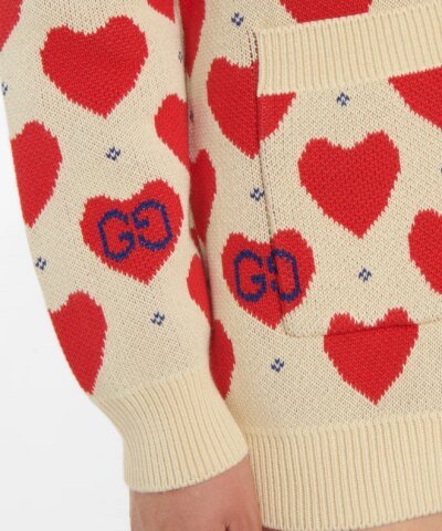 Gucci Women's Gucci Les Pommes Cotton Heart Sweater