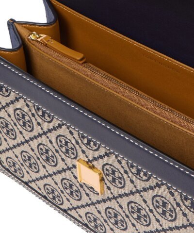 Tory Burch T Monogram Jacquard Shoulder Bag, Tory Navy
