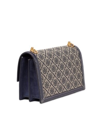 Tory Burch T Monogram Jacquard Shoulder Bag, Tory Navy