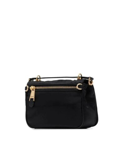 Moschino Logo-Plaque Shoulder Bag In Black