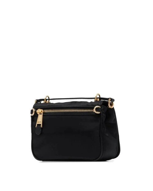 Moschino Logo-Plaque Shoulder Bag In Black