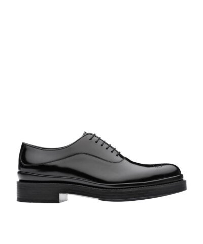 Prada Men's Brushed Leather Oxford Shoes