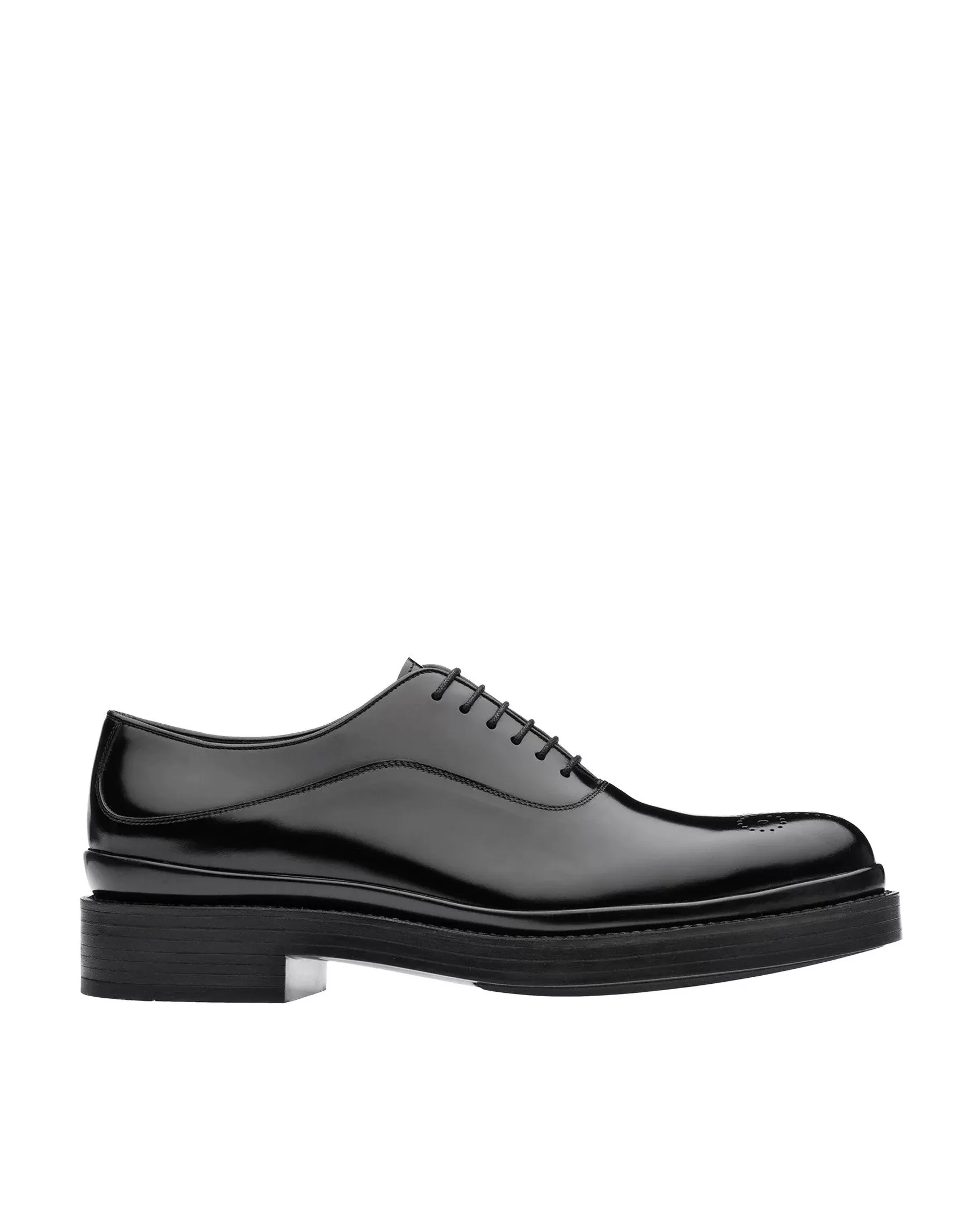 Prada Men's Brushed Leather Oxford Shoes