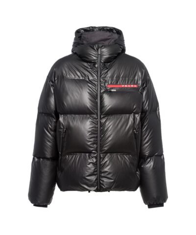Prada Light Nylon Hooded Puffer Jacket