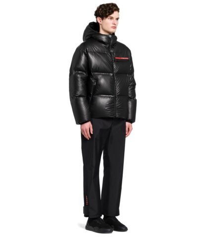 Prada Light Nylon Hooded Puffer Jacket