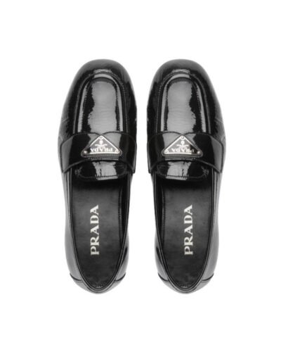 Prada Patent Leather Loafers, Black