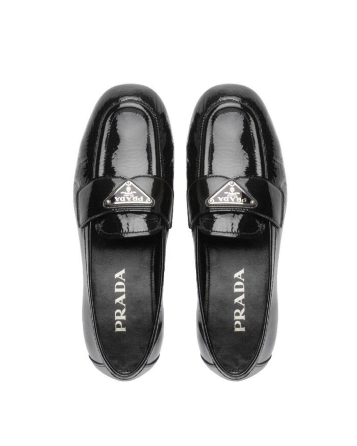 Prada Patent Leather Loafers, Black