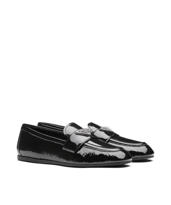 Prada Patent Leather Loafers, Black