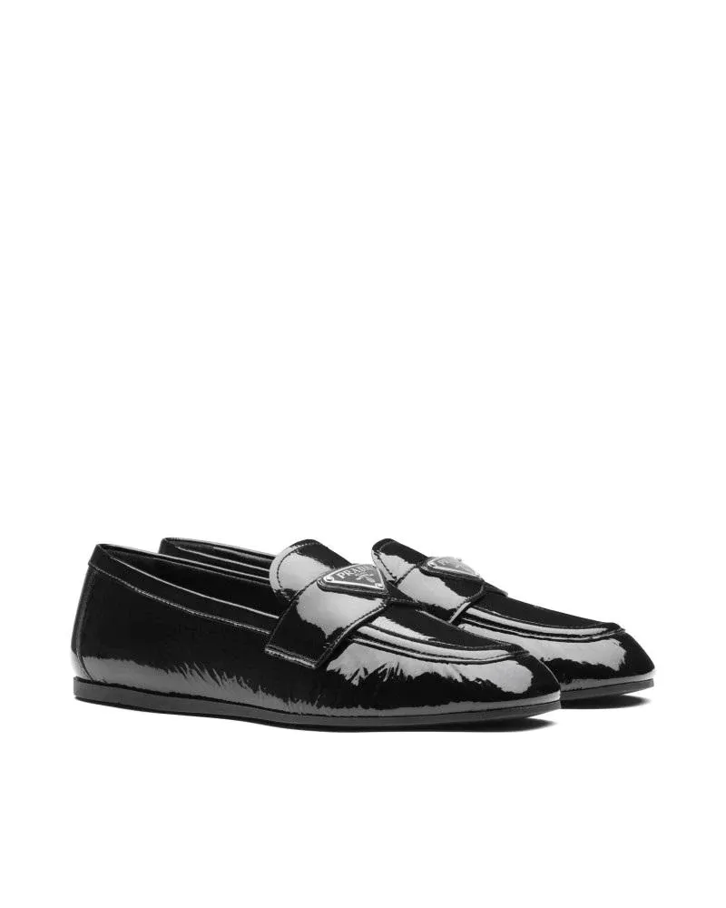 Prada Patent Leather Loafers, Black