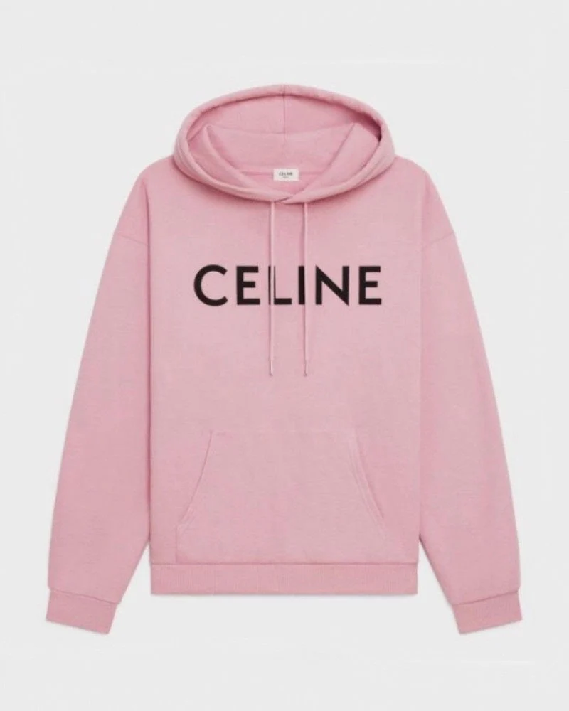 Celine Loose Hooded Sweatshirt In Cotton