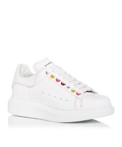 Alexander McQueen White Rainbow Eyelets Oversized Sneakers