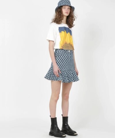 Sandro Sunflower-Print Organic Cotton-Jersey T-Shirt