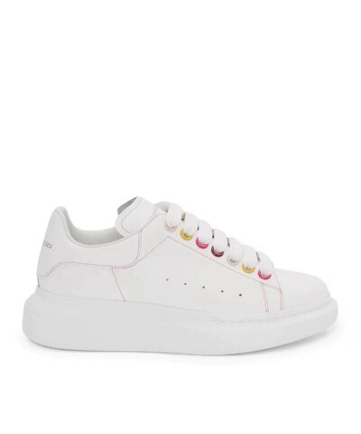 Alexander McQueen White Rainbow Eyelets Oversized Sneakers