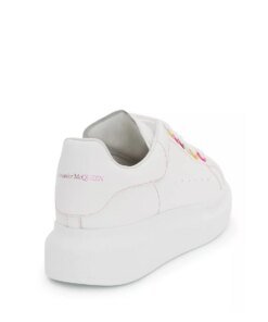 Alexander McQueen White Rainbow Eyelets Oversized Sneakers