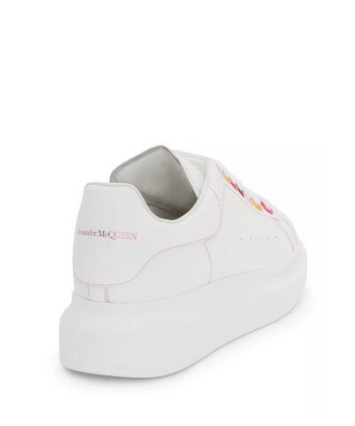 Alexander McQueen White Rainbow Eyelets Oversized Sneakers