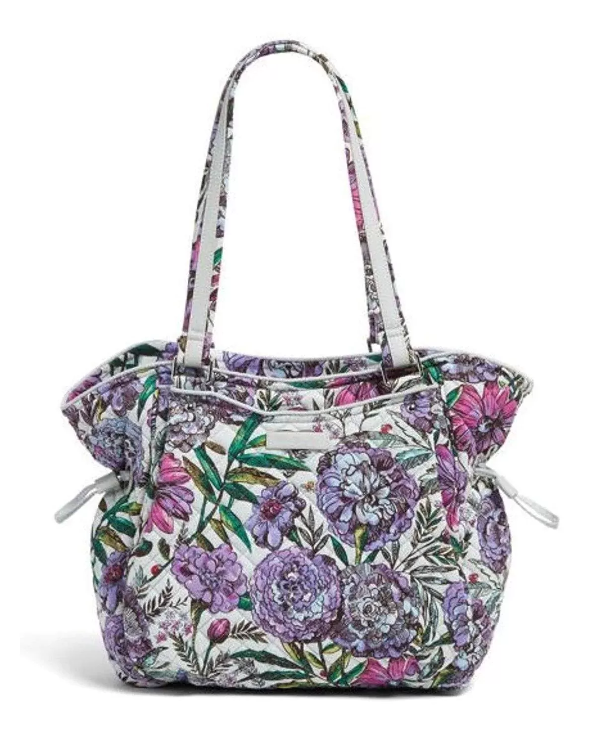 Vera Bradley Iconic Glenna Satchel in Lavender Meadow