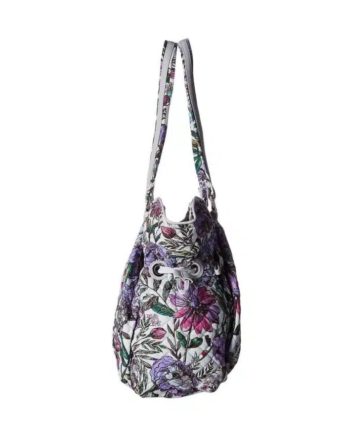 Vera Bradley Iconic Glenna Satchel in Lavender Meadow