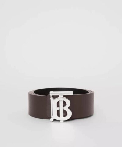Burberry Men's Reversible Monogram Motif Leather Belt
