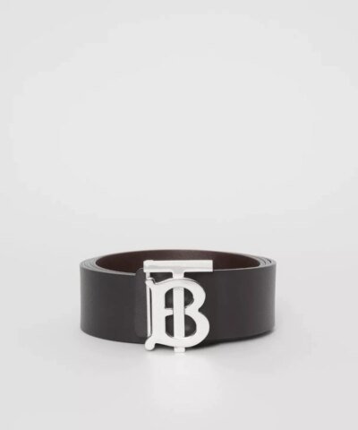 Burberry Men's Reversible Monogram Motif Leather Belt