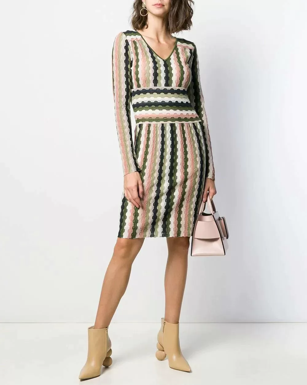 M Missoni Long-Sleeve Mini Dress