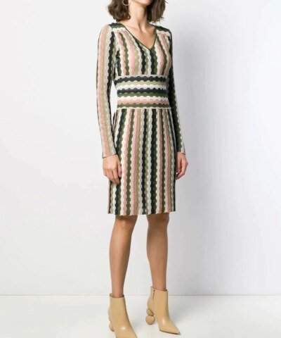 M Missoni Long-Sleeve Mini Dress