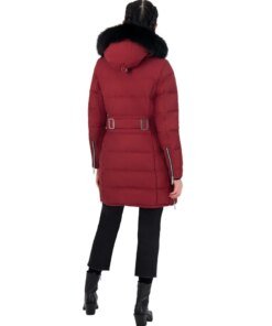 Moose Knuckles Paddockwood Genuine Fox Fur Trim Down Parka In Red