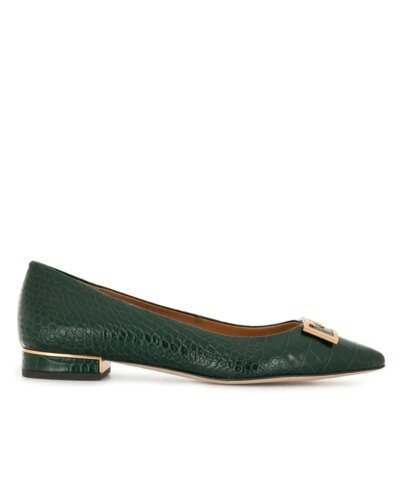 Tory Burch Gigi Pointed Toe Flats, Green